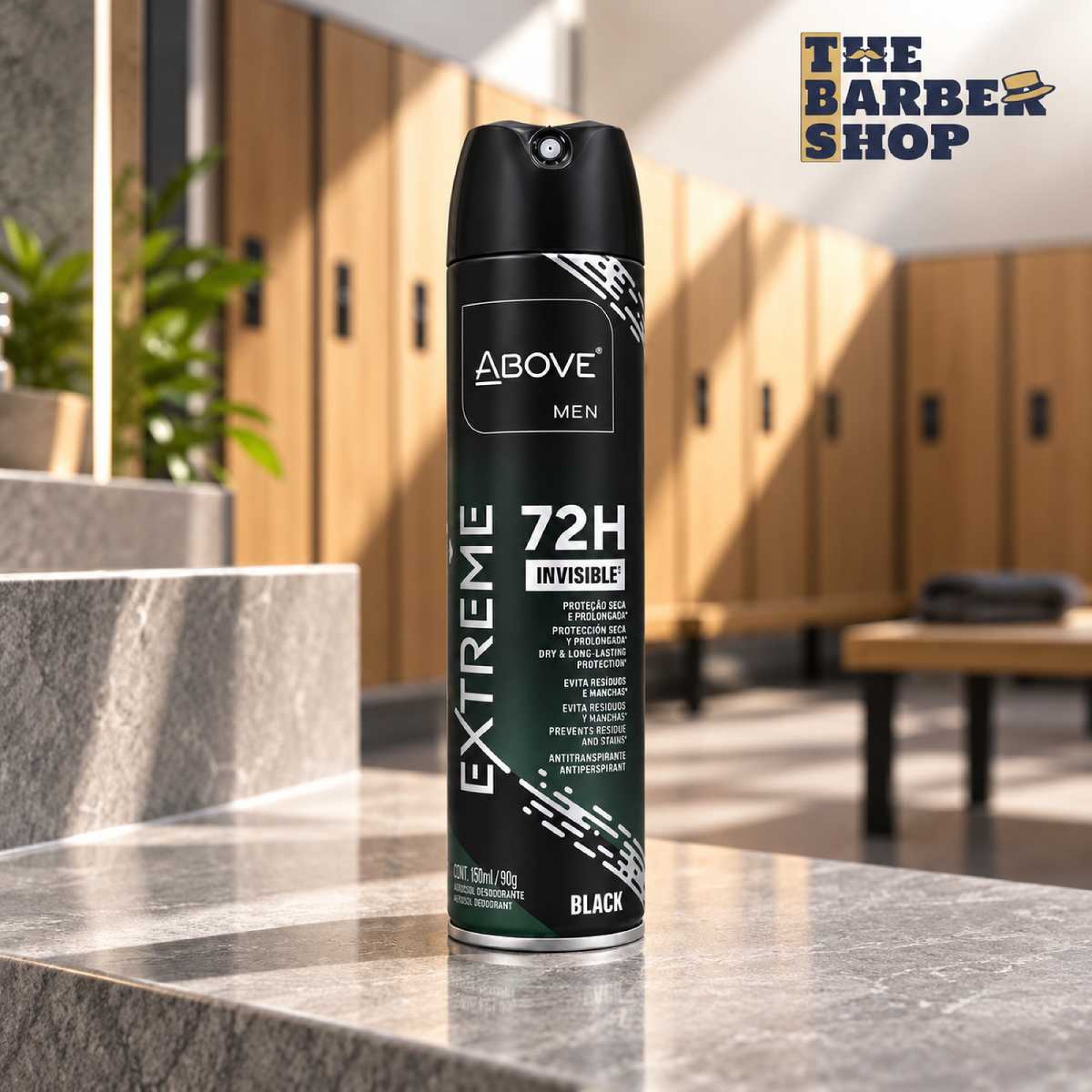 Desodorante Aerossol Above Men Extreme Black 150ml Desodorante Aerossol Above Men Extreme Black 150ml