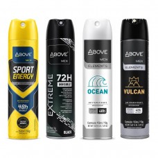 Kit 4 Desodorantes Above Men: Sport, Ocean, Extreme e Vulcan