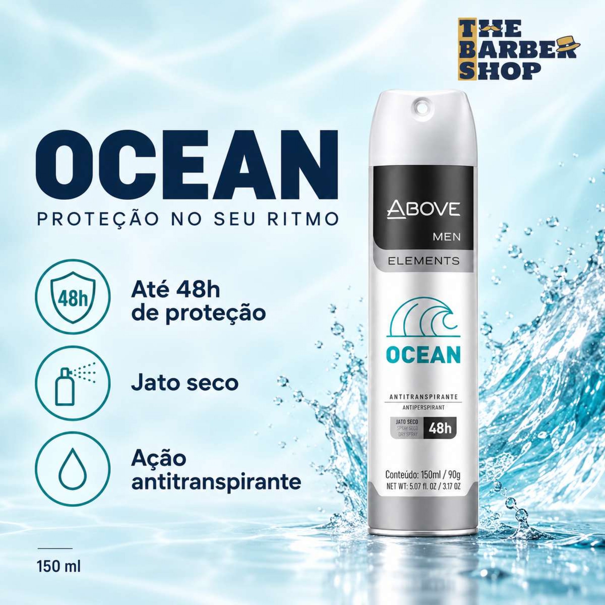 Desodorante Aerossol Above Men Elements Ocean 150ml Desodorante Aerossol Above Men Elements Ocean 150ml