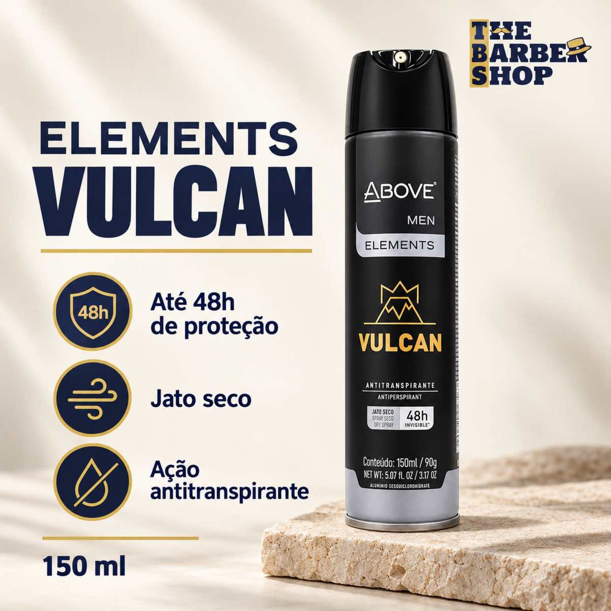 Desodorante Aerossol Above Men Elements Vulcan 150ml Desodorante Aerossol Above Men Elements Vulcan 150ml