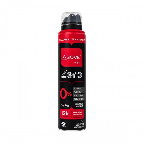 Desodorante Aerossol Above Men Feel Free Zero 150ml Desodorante Aerossol Above Men Feel Free Zero 150ml