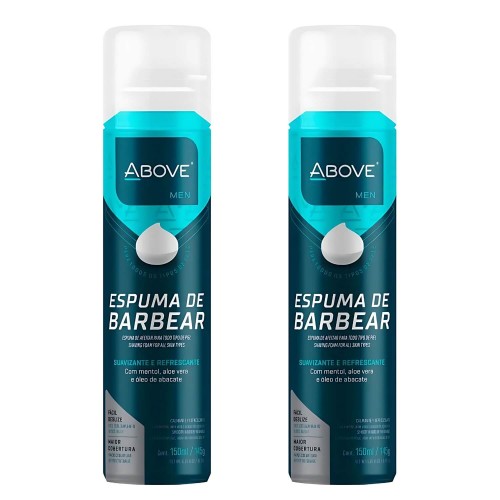 Kit 2 Espuma de Barbear Above 150ml - Mentol e Aloe Vera