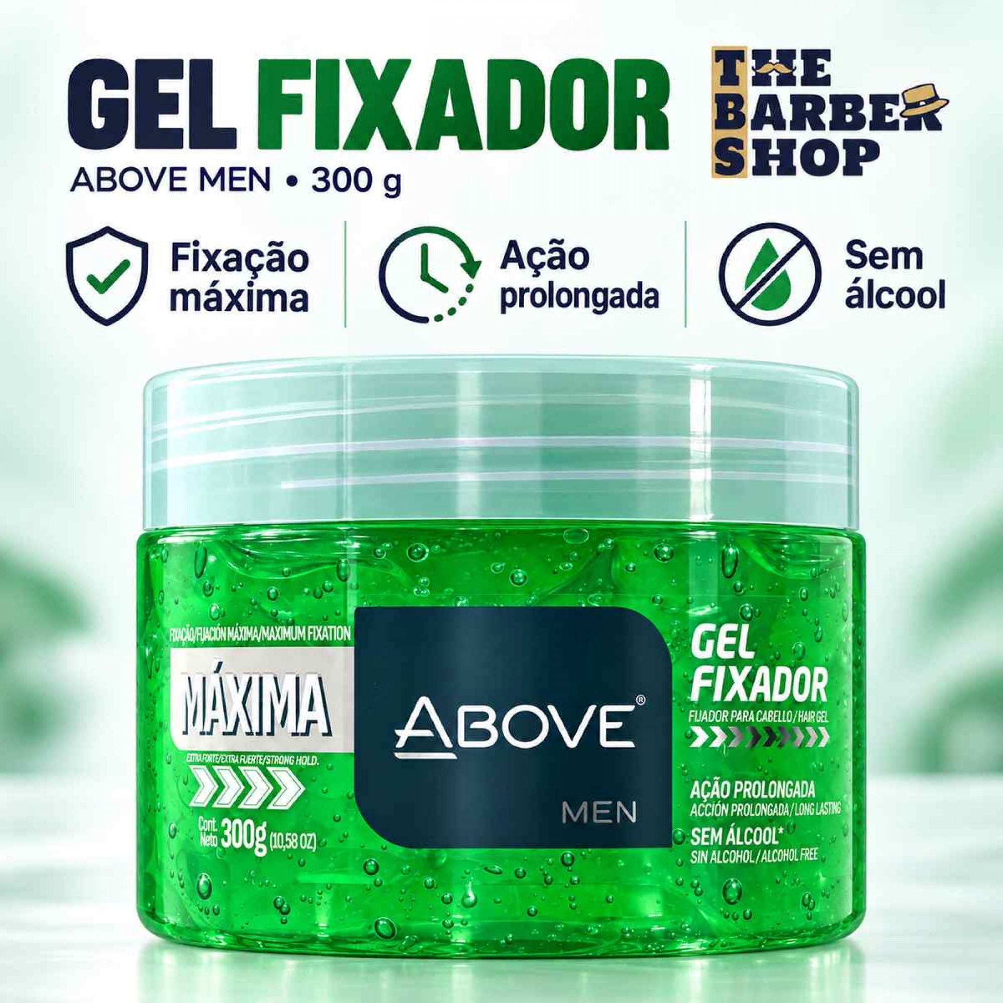 Kit 2 Gel Fixador para Cabelo Above Extra Forte 300g Kit 2 Gel Fixador para Cabelo Above Extra Forte 300g