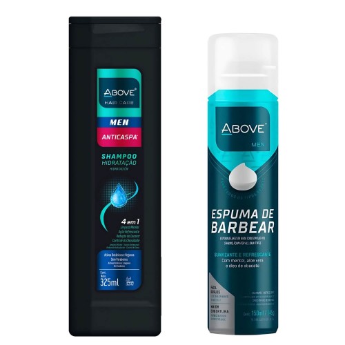 Kit Shampoo Anticaspa Mentol + Espuma de Barbear Above 150ml