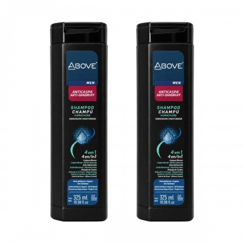 Kit 2 Shampoos para Cabelo Above Men Anticaspa 325ml
