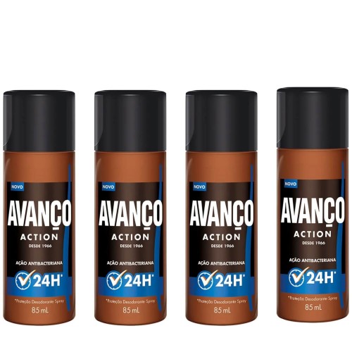 Desodorante Spray Avanço Action 85ml - 4 unidades
