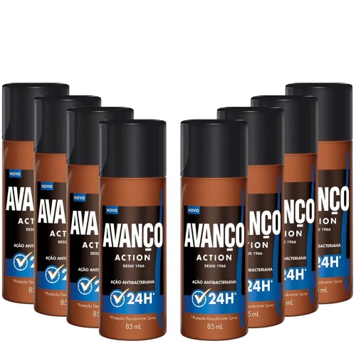 Desodorante Spray Avanço Action 85ml - 8 unidades