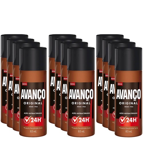 Desodorante Spray Avanço Original 85ml - Kit com 12 unidades