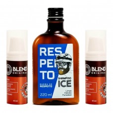 Kit Crescimento da Barba Shampoo + 2 Blend Original - Barba de Respeito
