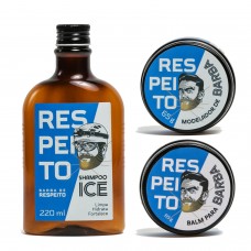 Kit para Barba - Shampoo + Balm + Modelador - Barba De Respeito
