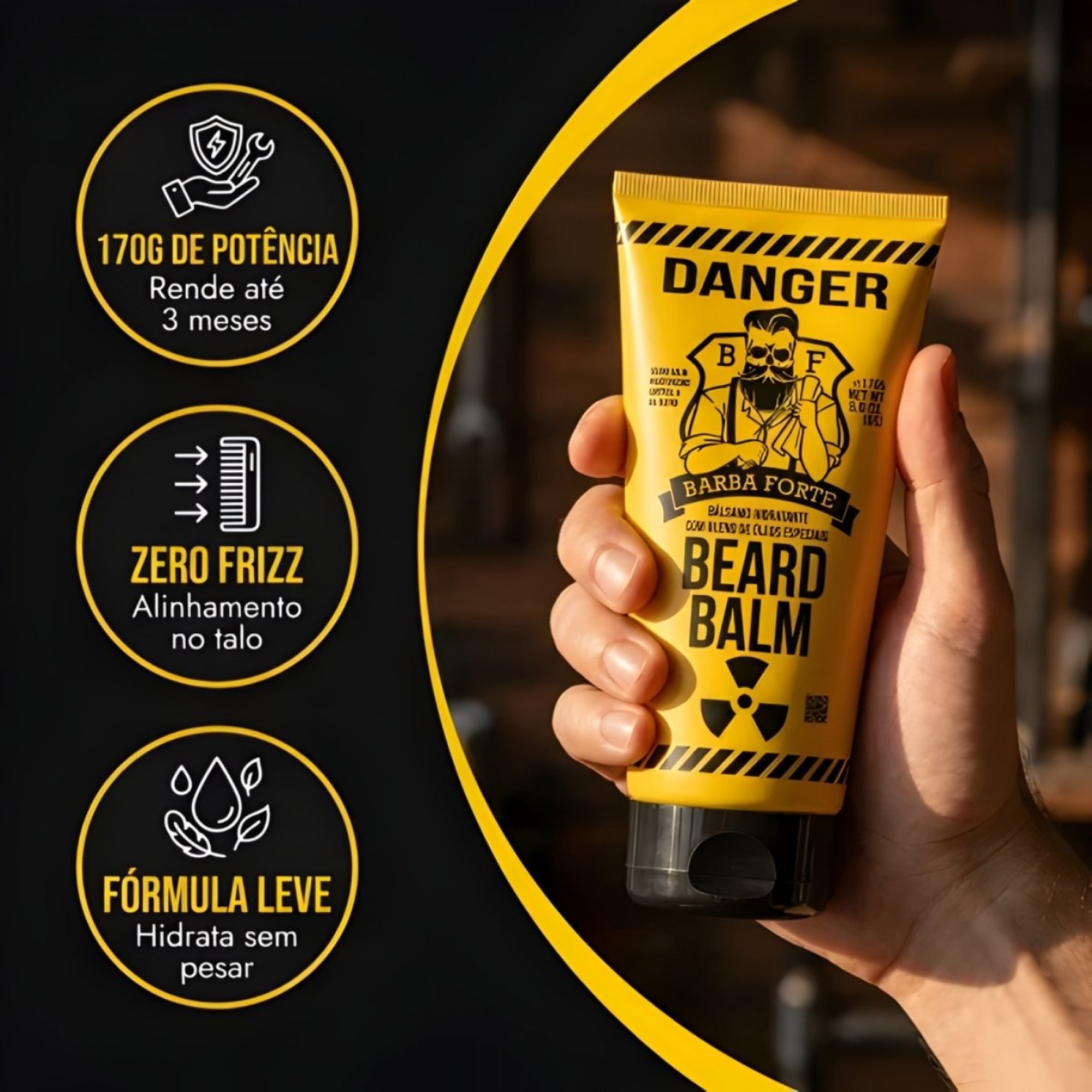 Beard Balm Hidratante Danger Barba Forte 170g Beard Balm Hidratante Danger Barba Forte 170g