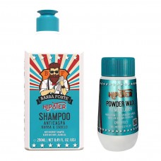 Shampoo para Barba e Cabelo Anticaspa + Pomada Em Pó 15g Barba Forte Hipster