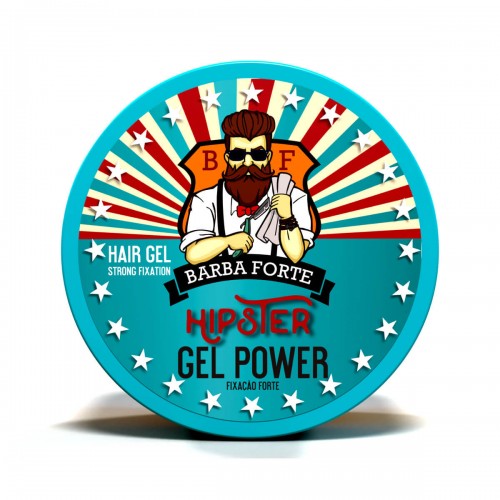 Gel Power para Cabelo Barba Forte Hipster 200g