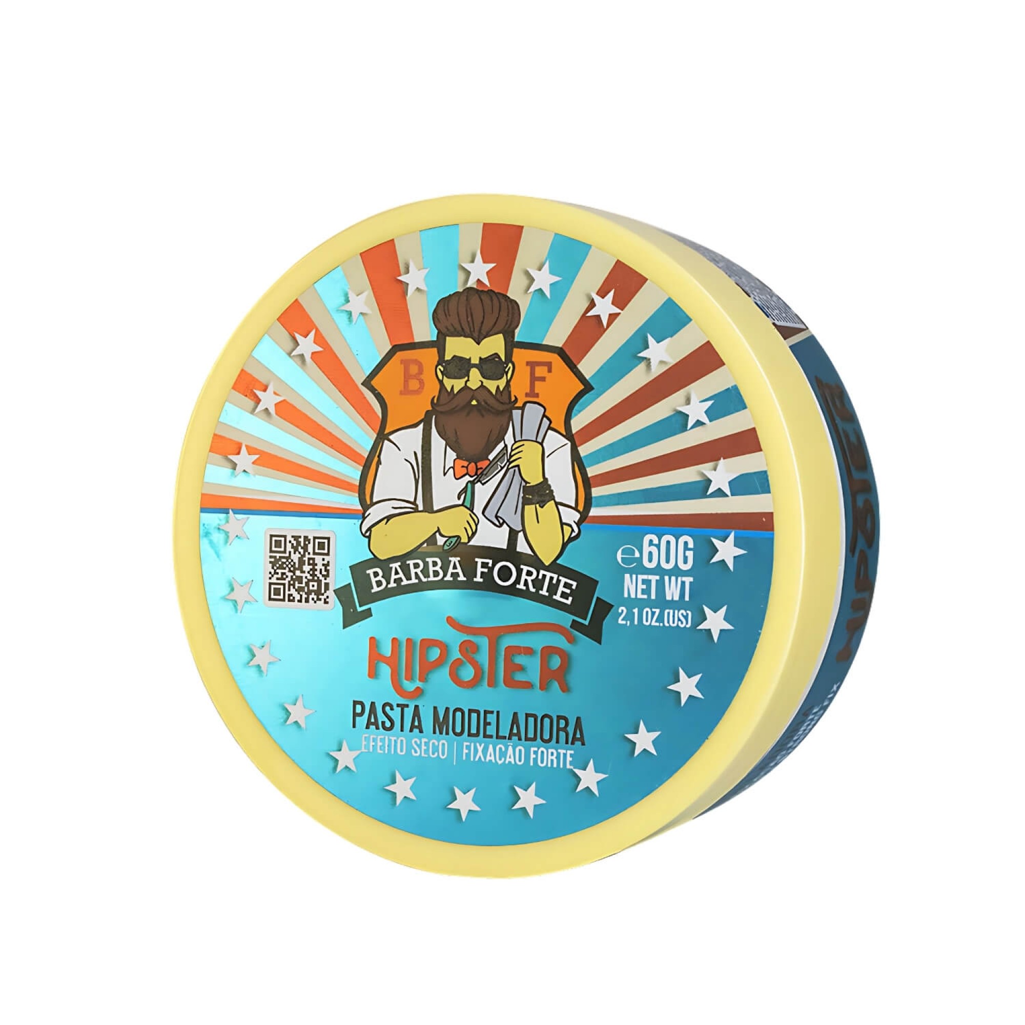 Pasta Modeladora Barba Forte Hipster Matte Fixação Forte 60g - 2 unidades Pasta Modeladora Barba Forte Hipster Matte Fixação Forte 60g - 2 unidades