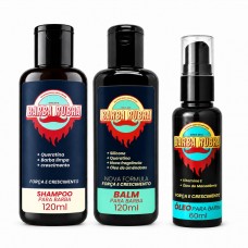 Kit para Barba: Shampoo, Balm e Óleo Barba Rubra