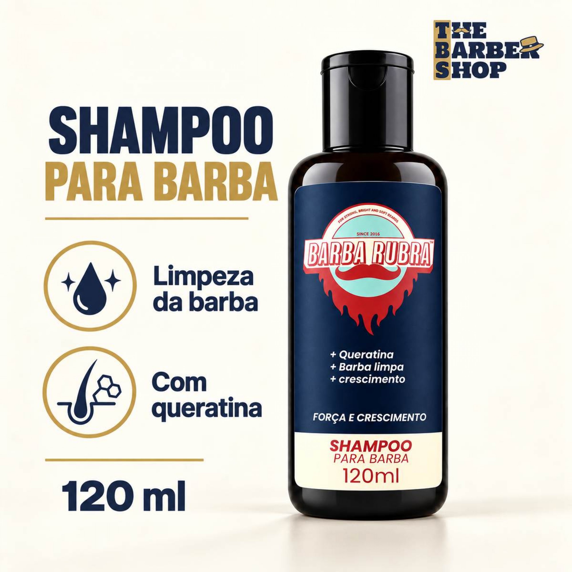 Kit Cuidados Barba Rubra: Shampoo e Balm 120ml Kit Cuidados Barba Rubra: Shampoo e Balm 120ml