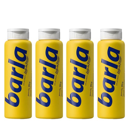 Talco Antisseptico Perfumado Barla 80g - Pés e Axilas - 4 un