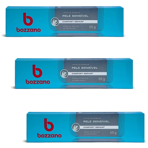 Creme de Barbear Bozzano Pele Sensível 65g - 3 unidades