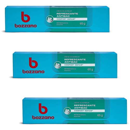 Creme de Barbear Bozzano Refrescante 65g - 3 unidades