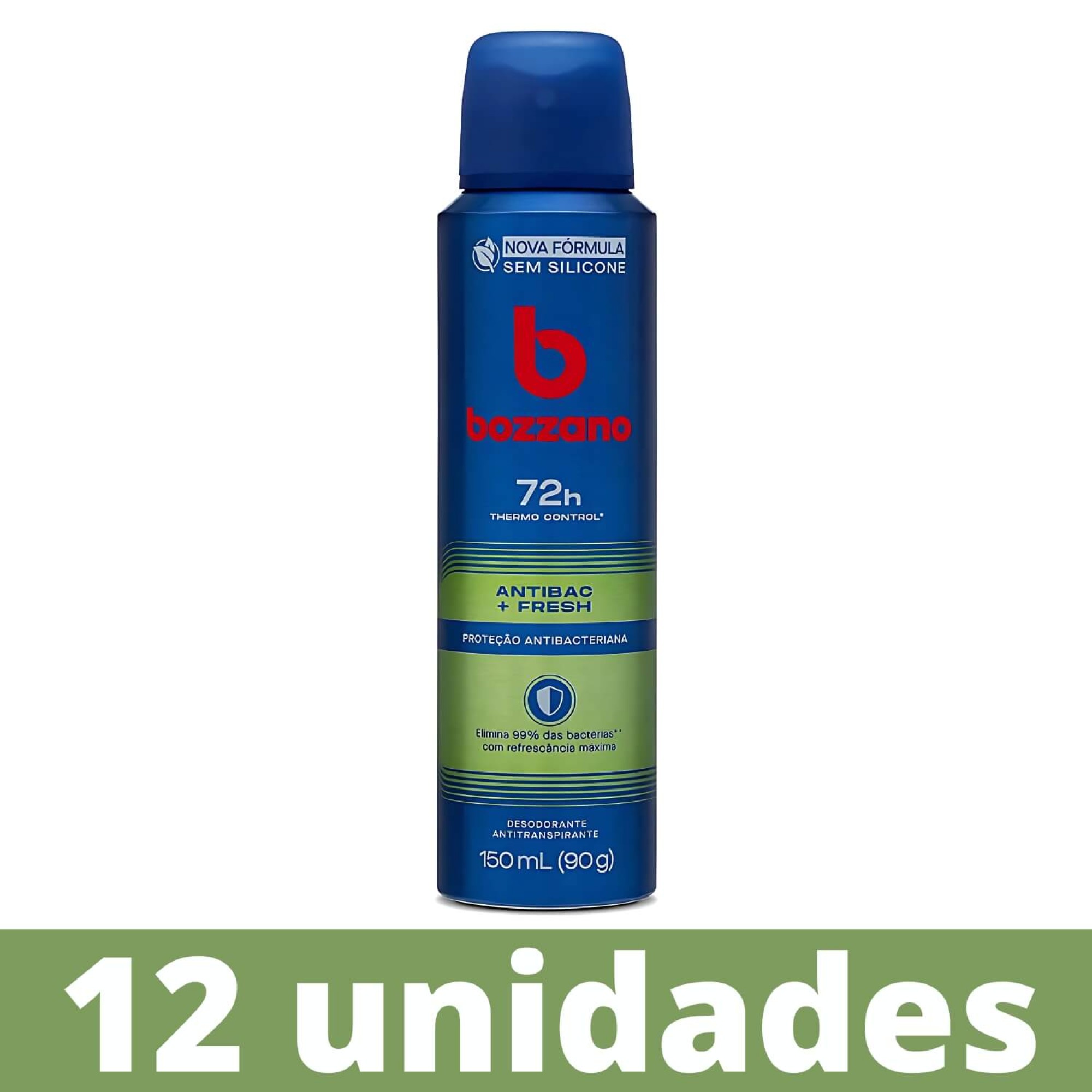 Desodorante Antitranspirante Aerosol Bozzano Antibac Fresh - 12 Un Desodorante Antitranspirante Aerosol Bozzano Antibac Fresh - 12 Un