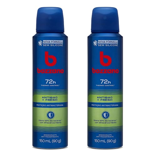 Desodorante Antitranspirante Aerosol Bozzano Antibac Fresh - 2 Un