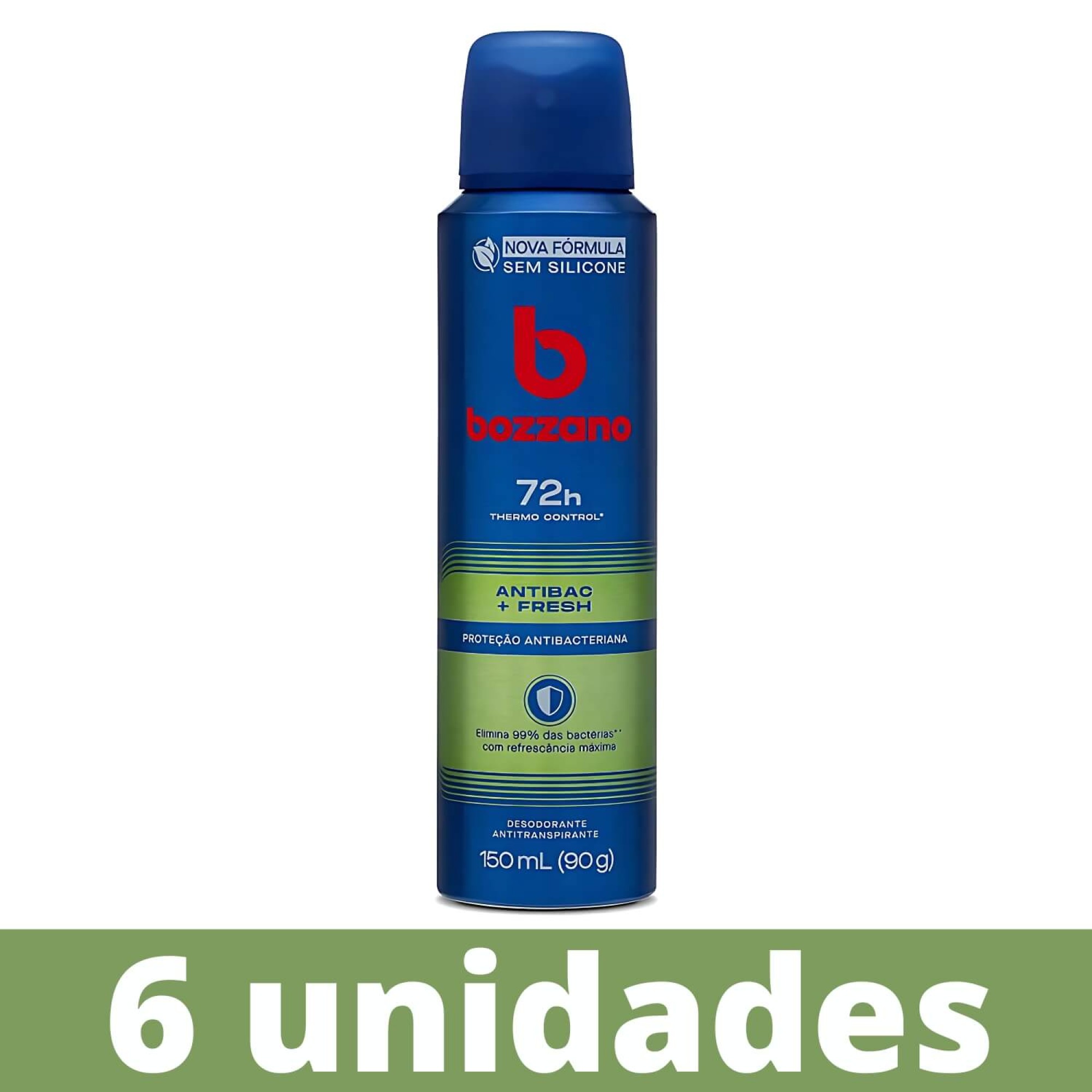 Desodorante Antitranspirante Aerosol Bozzano Antibac Fresh - 6 Un Desodorante Antitranspirante Aerosol Bozzano Antibac Fresh - 6 Un