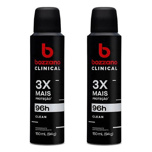 Desodorante Aerosol Bozzano Clinical Clean 150ml 94g - 2 unidades