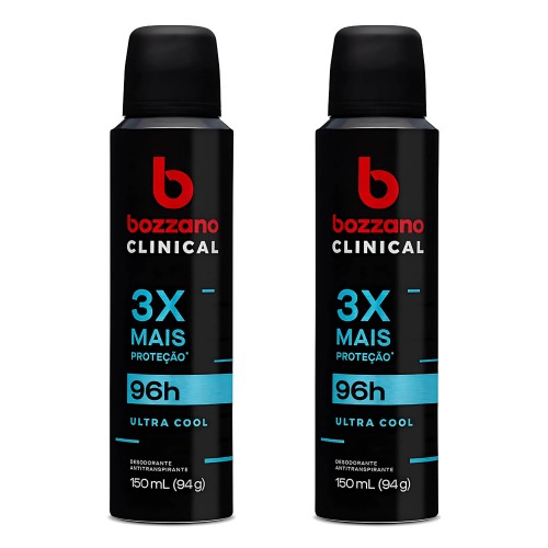 Desodorante Aerosol Bozzano Clinical Ultra Cool 150ml 94g - 2 unidades