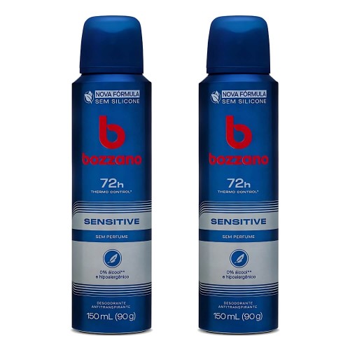 Desodorante Antitranspirante Aerosol Bozzano Sensitive 150ml - 2 Un
