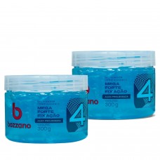 Gel Fixador para cabelo Bozzano Fixação Forte Fator 4 300g - 2 unidades