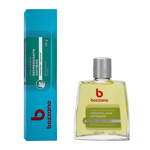 Creme de Barbear e Loção Pós Barba Bozzano Refrescante