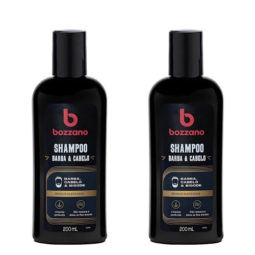 Shampoo para Barba Cabelo e Bigode Bozzano 200ml - 2 unidades