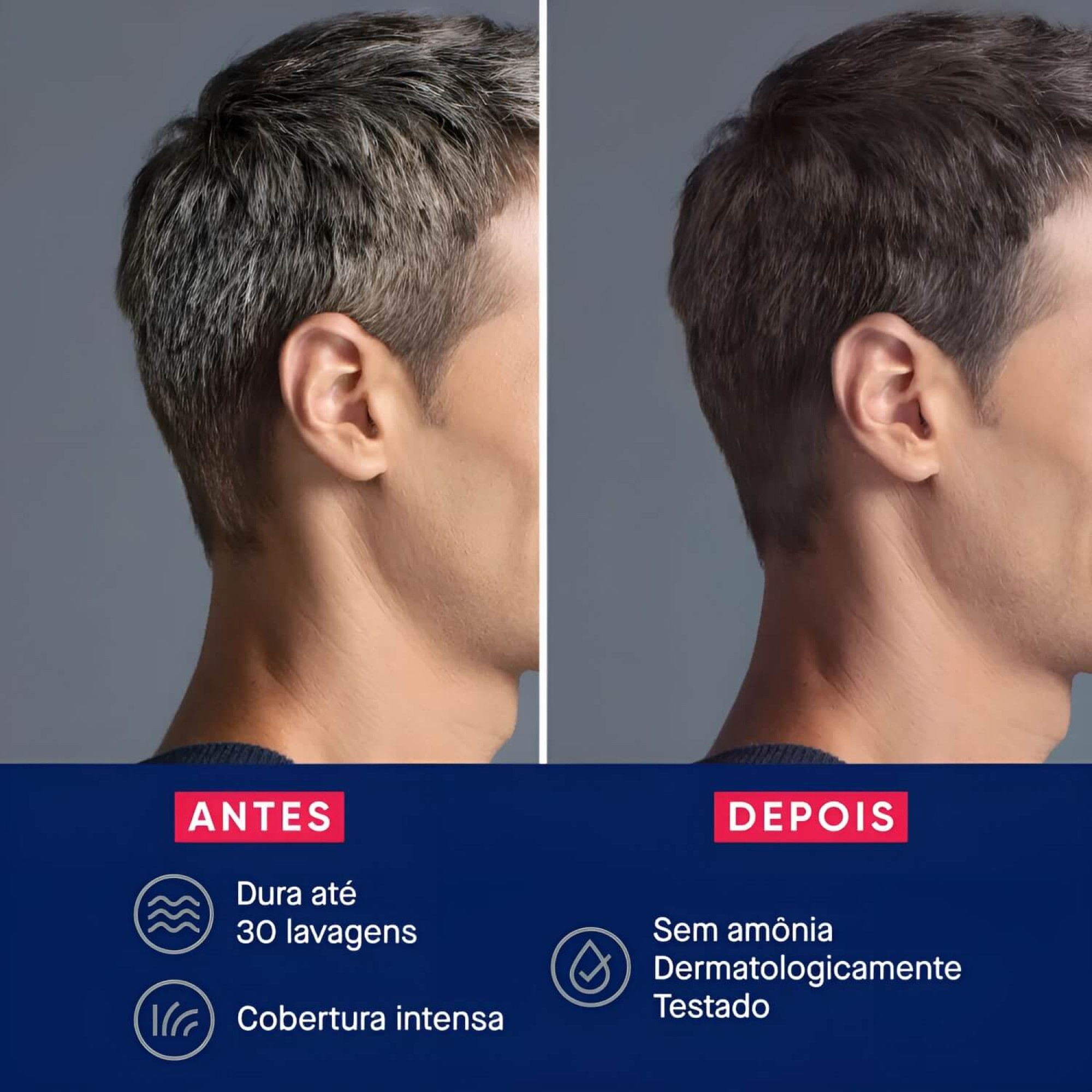 Tonalizante Barba e Cabelo Biocolor Homem 3 em 1 Bozzano Castanho Claro Tonalizante Barba e Cabelo Biocolor Homem 3 em 1 Bozzano Castanho Claro