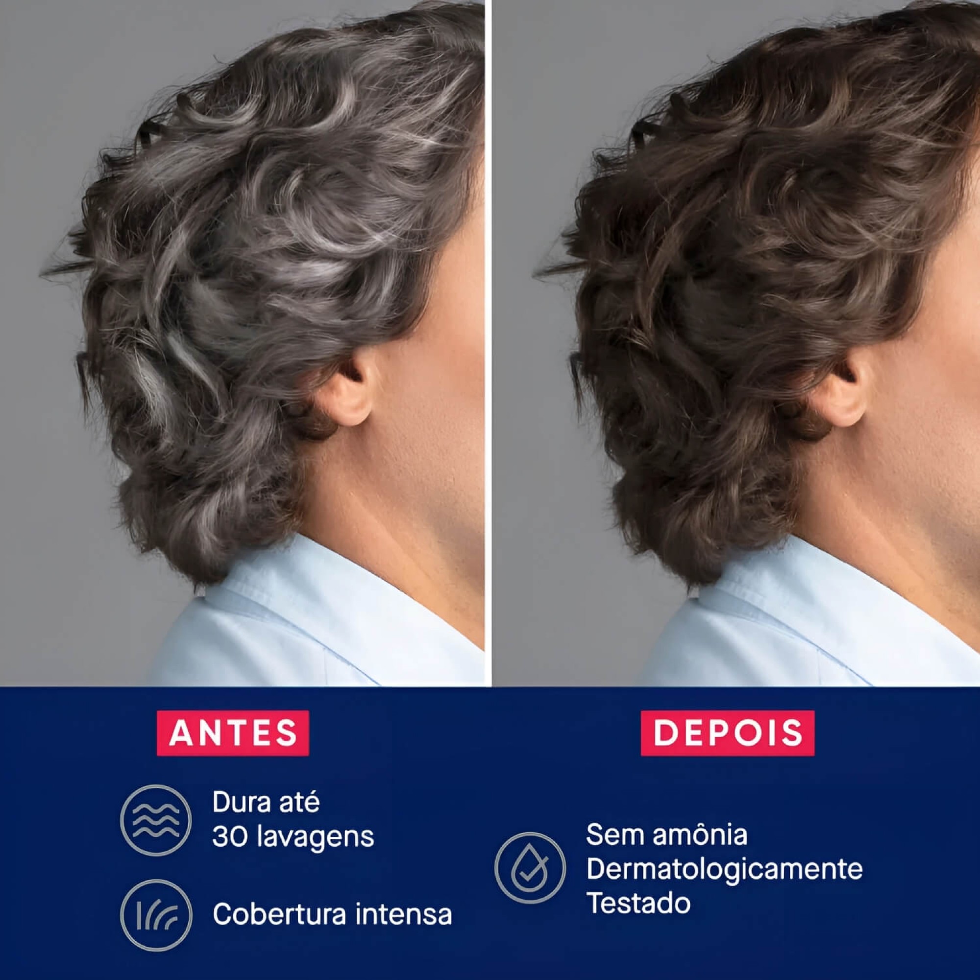 Tonalizante Barba e Cabelo Biocolor Homem 3 em 1 Bozzano Louro Escuro Tonalizante Barba e Cabelo Biocolor Homem 3 em 1 Bozzano Louro Escuro