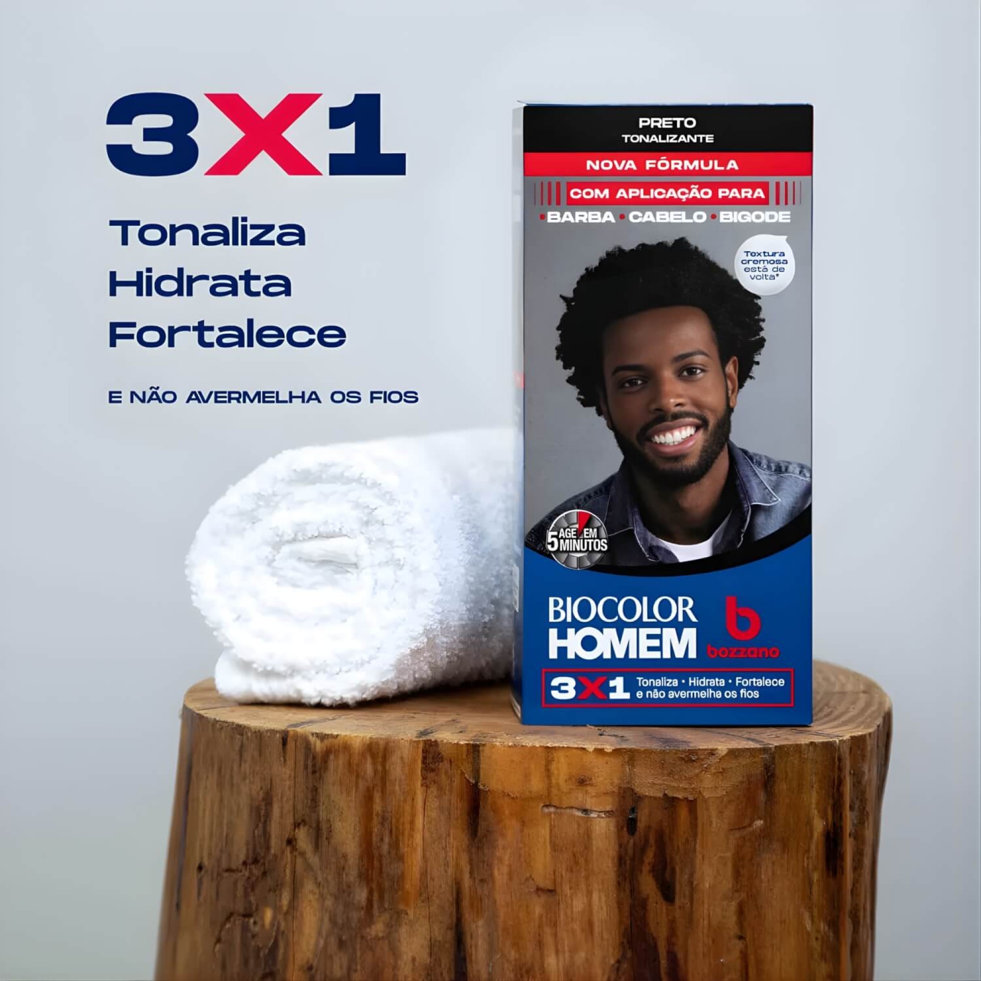 Tonalizante Biocolor Homem 3x1 Bozzano Preto Tonalizante Biocolor Homem 3x1 Bozzano Preto