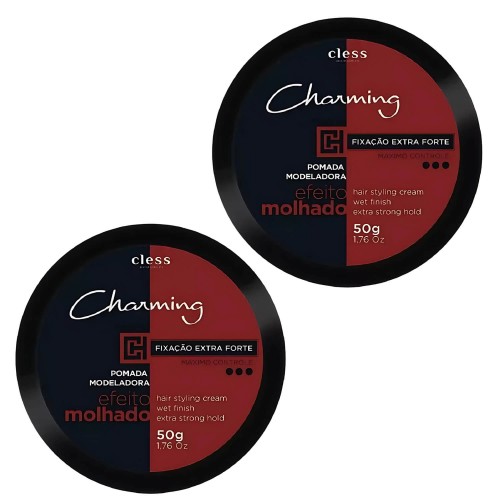 Cera Modeladora Charming Cless Extra Forte Efeito Molhado 50g - 2 unidades