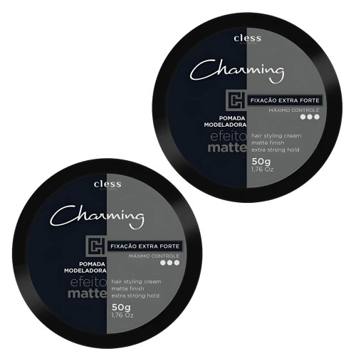 Cera Modeladora Charming Cless Matte Extra Forte 50g - 2 Unidades