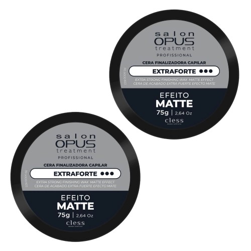 Cera Modeladora Salon Opus Cless Matte Extra Forte 75g - 2 UNIDADES