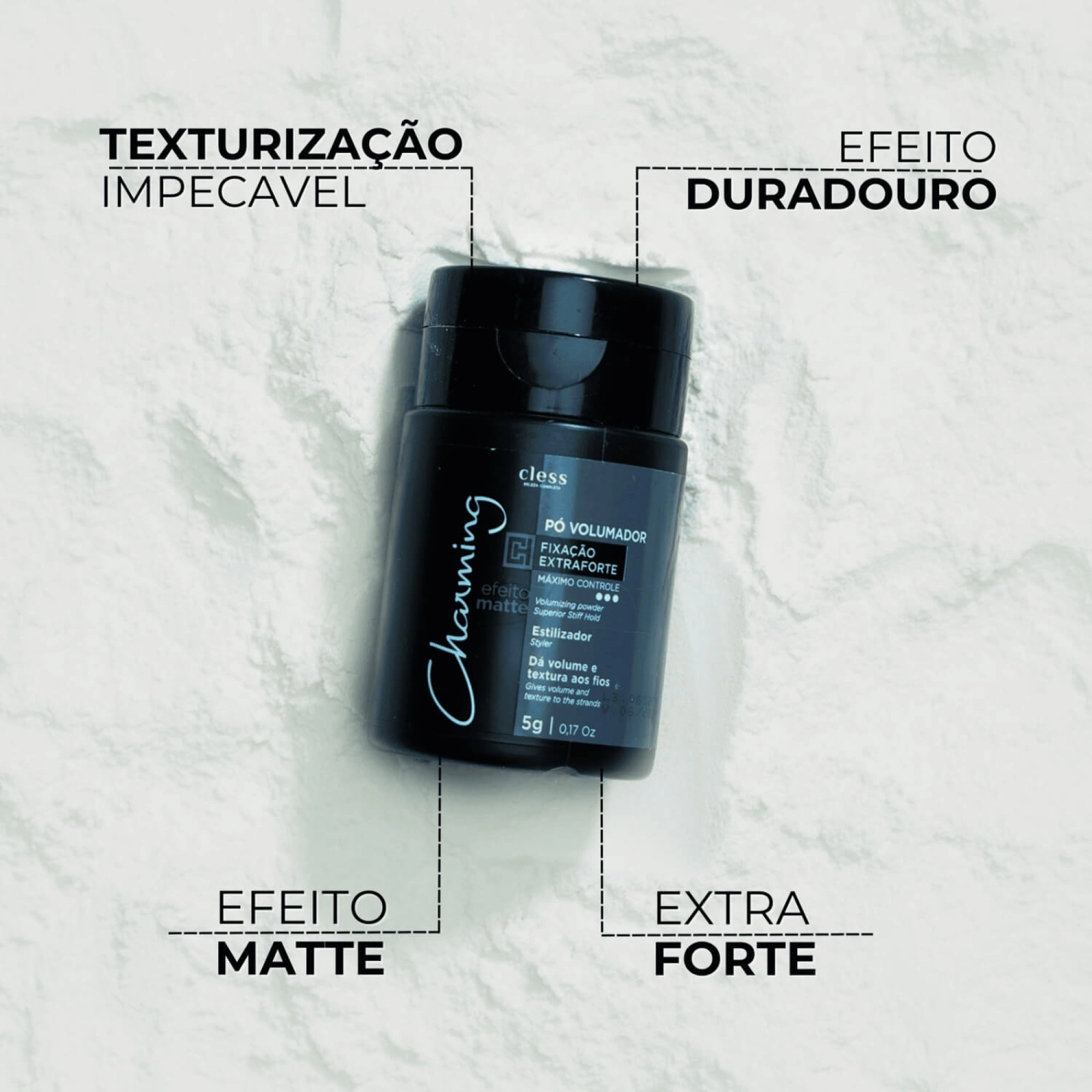 Kit 2x Pó Volumador Modeladora Charming Cless Extra Forte Matte
