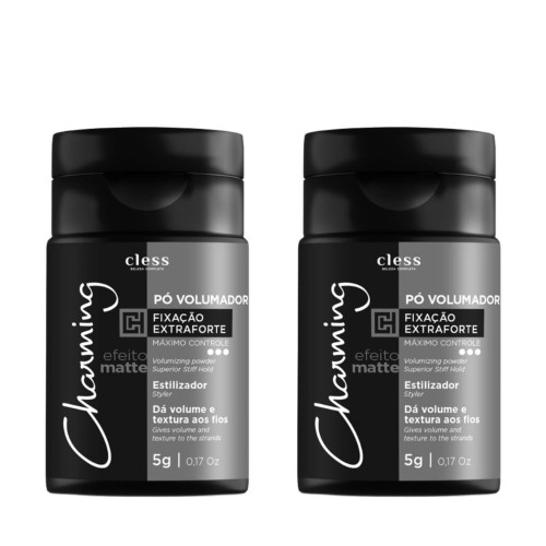 Pó Volumador Modeladora Charming Cless Extra Forte Matte 2 unidades