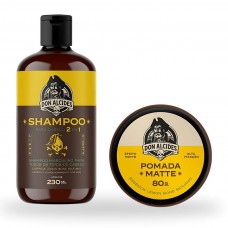 Kit Shampoo para Cabelo 2 Em 1 + Pomada Don Alcides Lemon Bone