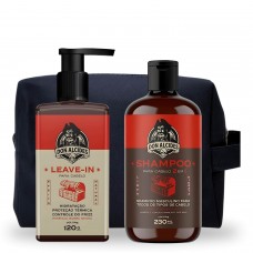 Kit para Cabelo Don Alcides Barba Negra: Shampoo 2 em 1, Leave-in e Necessaire Kit para Cabelo Don Alcides Barba Negra: Shampoo 2 em 1, Leave-in e Necessaire