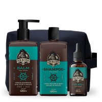 Kit para Barba Don Alcides Calico Jack: Shampoo, Balm, Óleo e Necessaire