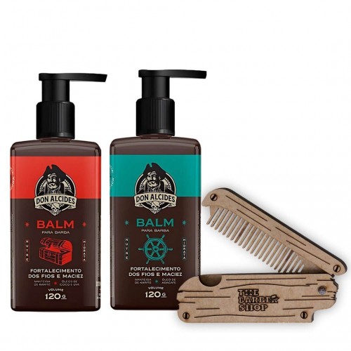 Balm Para Barba - Don Alcides Barba Negra E Calico Jack 120g + Pente