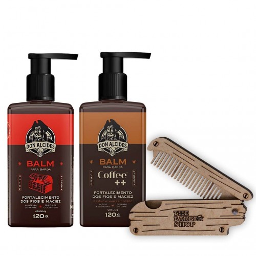 Balm Para Barba - Don Alcides Barba Negra E Coffee 120g + Pente
