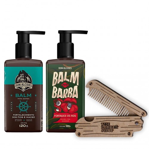 Balm Para Barba - Don Alcides Calico Jack E Guaraná 120g + Pente