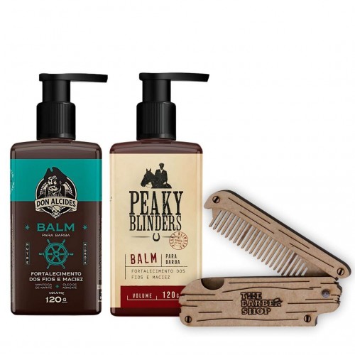 Balm Para Barba - Don Alcides Calico Jack E Peaky Blinders 120g + Pente