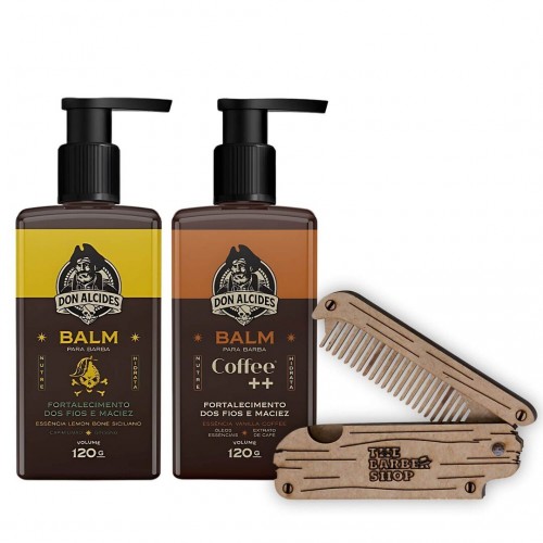 Balm Para Barba - Don Alcides Lemon Bone E Coffee 120g + Pente