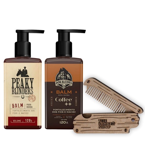 Balm Para Barba - Don Alcides Peaky Blinders E Coffee 120g + Pente