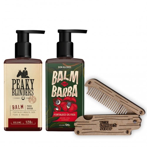 Balm Para Barba - Don Alcides Peaky Blinders E Guaraná 120g + Pente